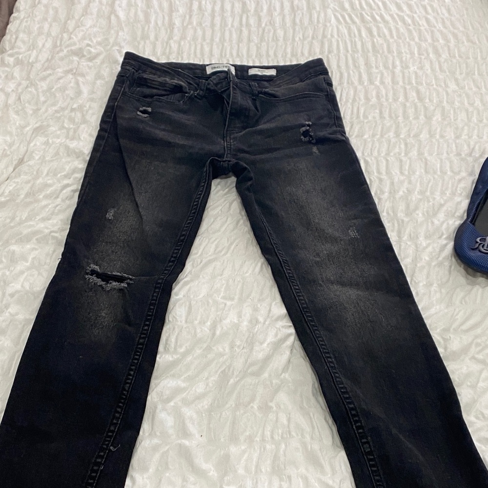Ring of Fire Kids Black Ripped Skinny Jeans